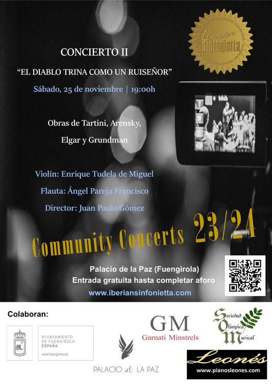 NUEVA CITA CON LA MEJOR MÚSICA CLÁSICA EN EL PALACIO DE LA PAZ DE FUENGIROLA DE LA MANO DE IBERIAN SINFONIETTA