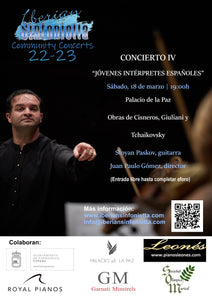 LA GUITARRA, PROTAGONISTA EN EL PRÓXIMO CONCIERTO DE IBERIAN SINFONIETTA